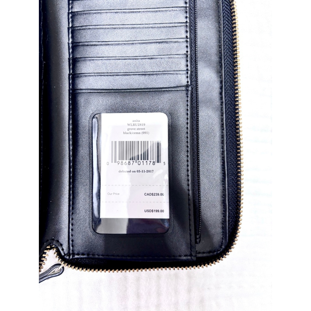 Women's Kate Spade Wallet One Size White Black Gold accents - Picture 4 of 13